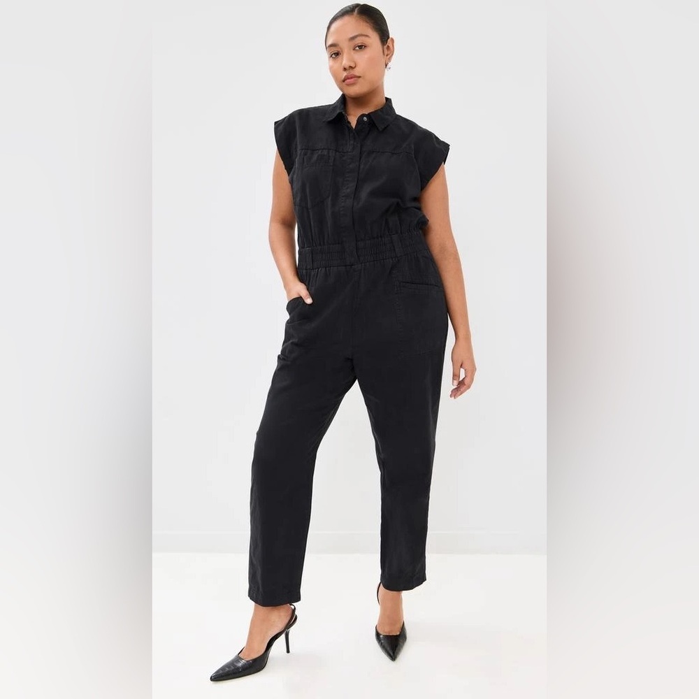 Pistola Olive Green boho chic Jumpsuit snap button xxl 2xl nwt relaxed lounge